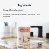 THE CLEAN PEOPLE Sink & Bath Scrub - Gently Scrub Away Tough Stains, Grease & Grime, Buffs Scratches & Eliminates Odors - 2 Pack, Citrus Scent