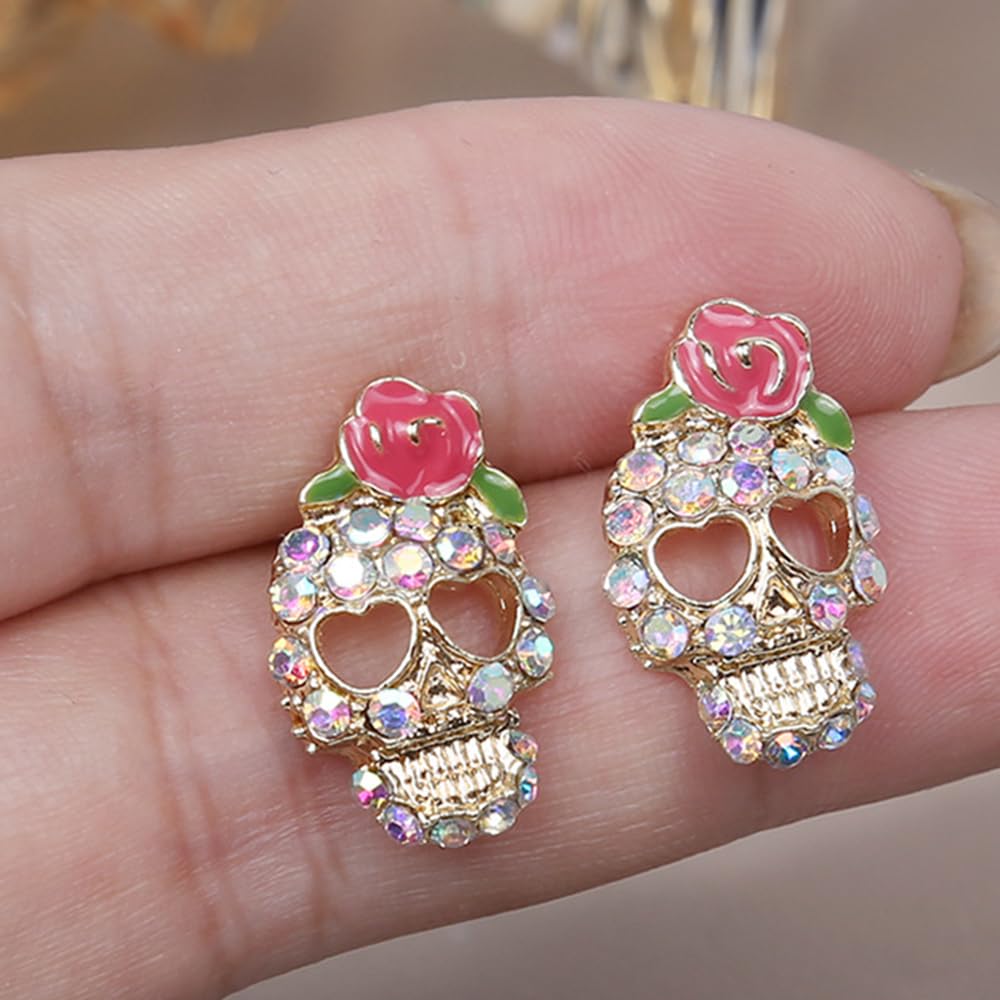 Rose Skull Jewelry Earrings Earrings Earrings