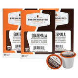 Fresh Roasted Coffee, Guatemala Huehuetenango, Medium Roast, 72 Pods for K Cup Brewers