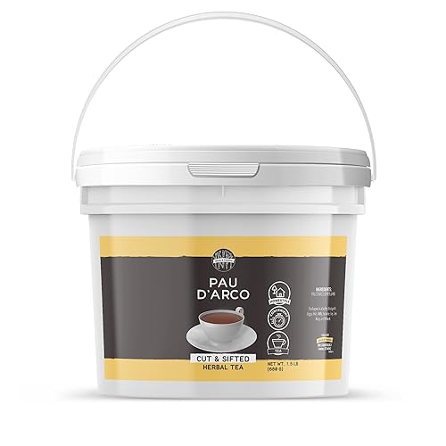 Birch & Meadow Pau D'Arco, 1 Gallon Bucket, Cut & Sifted, Herbal Tea, Inner Bark