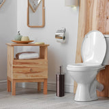 Blue Donuts Toilet Plunger with Holder for Bathroom, Multi Drain Suitable Also for Bathtubs, Quick Dry, Bronze