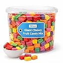 Giant Chewy Fruit Candy Mix - 38 oz Tub - Assorted Fruit Chew Candy - Individually Wrapped Mixed Fruit Chewy Candy for Parties and Snacking