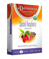 Davidson's Organics, Spiced Raspberry, 8-count Tea Bags, Pack of 12