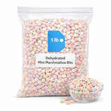 Dehydrated Mini Marshmallow Bits - 1 lb Bag - Colorful Crunchy Marshmallow Pieces - Perfect Cereal Topping, Hot Chocolate, Baking, Desserts, and Ice