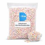 Dehydrated Mini Marshmallow Bits - 1 lb Bag - Colorful Crunchy Marshmallow Pieces - Perfect Cereal Topping, Hot Chocolate, Baking, Desserts, and Ice