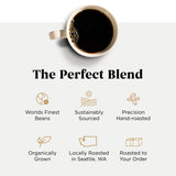 Storyville Coffee Sunrise Espresso Blend, Premium Medium Roast Whole Bean Coffee, Chocolate & Caramel Notes, Fresh Roasted, 8 oz Bag