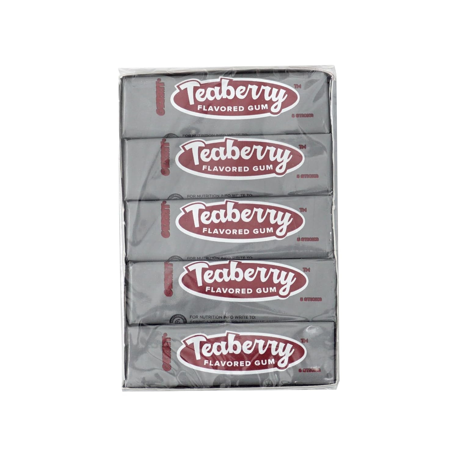 Teaberry Chewing Gum - Classic Retro Nostalgic Yummy Flavor - Tea Berry Flavor (20 Packs)