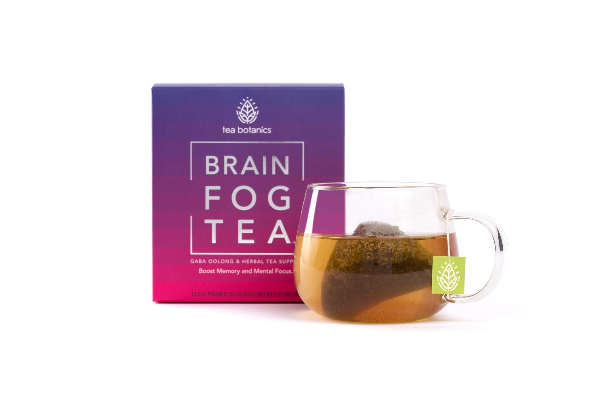 Brain Fog Tea for Memory, Focus & Concentration & Creativity Organic with Vitamins & Minerals (15 Day Supply)