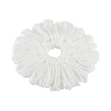 Casabella Spin Cycle Floor Mop Microfiber Refill Head, Machine-Washable, White