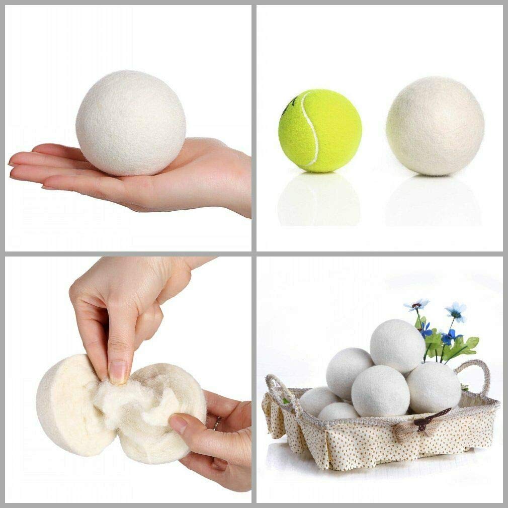Wool Laundry Dryer Ball by Mili Felt -Reusable Extra Large Premium Natural Fabric Softener, Reduces Clothing Wrinkles, Eco-Friendly ~ Made of 100%