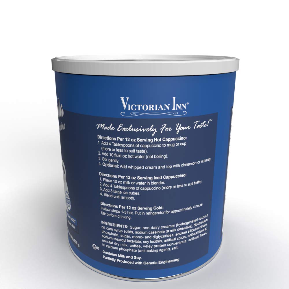 Victorian Inn Instant Cappuccino - French Vanilla Flavor - Creamy & Delightful Coffee Mix - Great Hot, Cold, or Blended - Creamy Flavor - 2 Pound