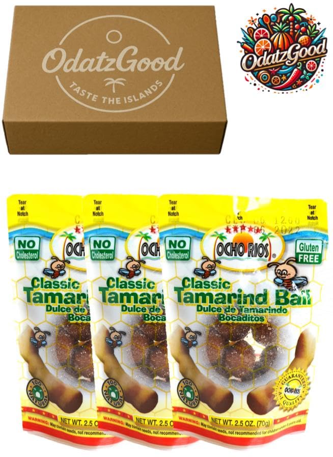 Ocho Rios Tamarind Ball 2.5oz (70g) 3-Pack - Curated & Packaged by ODatzGood