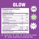 Chomp Gums GLOW Beauty Chewing Gum, Sugar-Free with Pomanox, Biotin, & Zinc, Gluten-Free, Aspartame & Sucralose Free, Pomegranate Flavor (1 Pack)
