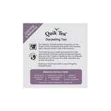 QuikTea Organic Darjeeling Tea | Long Leaf, Single Box 3.52 oz (100 Grams) | All-Natural, certified Organic, Fragrant Long Leaf tea from Darjeeling