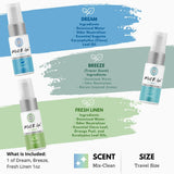 Mist N' Go by Omaze Travel Toilet Spray Odor Eliminator - Toilet Freshener for Bathroom Air Deodorizer - Clean Mix, Travel Size (3x1oz)