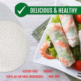 Best of Thailand [Round] White Rice Paper Wraps 1 Pack | Perfect for Fresh Spring Rolls & Dumplings | Non-GMO, Gluten-Free, Vegan & Paleo | Kosher