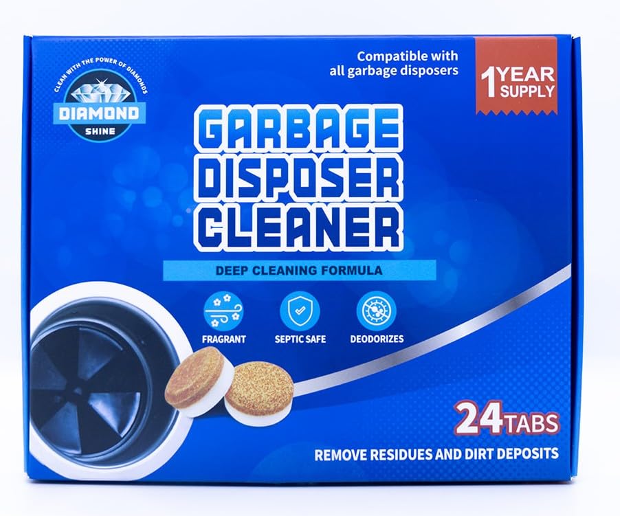 Diamond Shine Appliance Cleaner Bundle - 24 Tabs Each - Dishwasher Tablet, Garbage Disposer & Washing Machine Descaler - Septic Safe, Deodorizes
