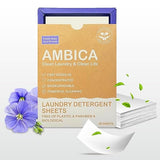 Ambica Travel Laundry Detergent Sheets, Plant-Based Laundry Soap for Fresh Clothes, Hypoallergenic & Free from Harsh Chemicals, Perfect for Sink or