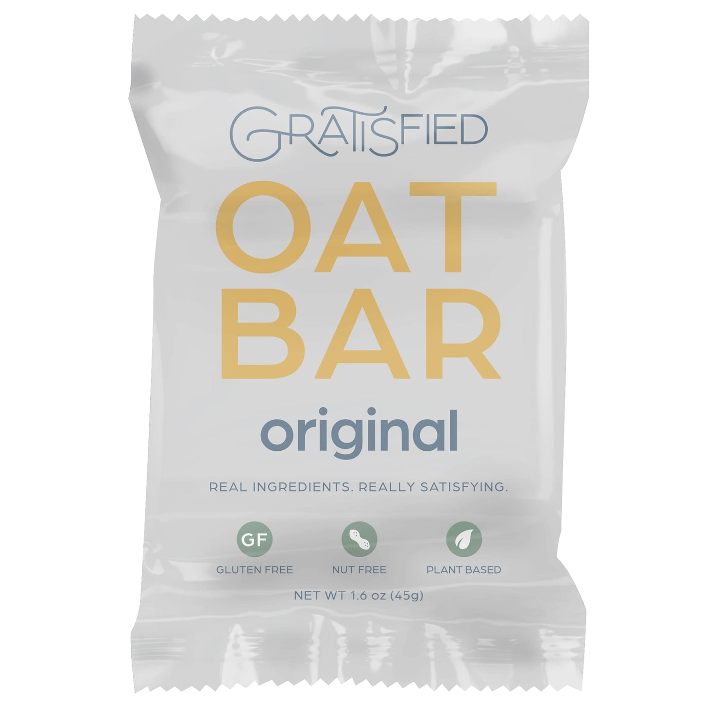 Gratisfied Oat Bar - Real Ingredients, Really Satisfying - Gluten Free, Nut Free, Plant Based Granola Bars | (24 Pack)