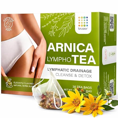 Bruizex Arnica Tea for Bruising and Swelling, Post Surgery Recovery after Liposuction, Tummy Tuck, 360 Lipo, BBL I Blend For Lymphatic Drainage