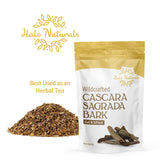 Halo Naturals Cascara Sagrada Bark Wildcrafted Cut & Sifted, 4 Ounces Resealable Pouch| Packaged in The USA