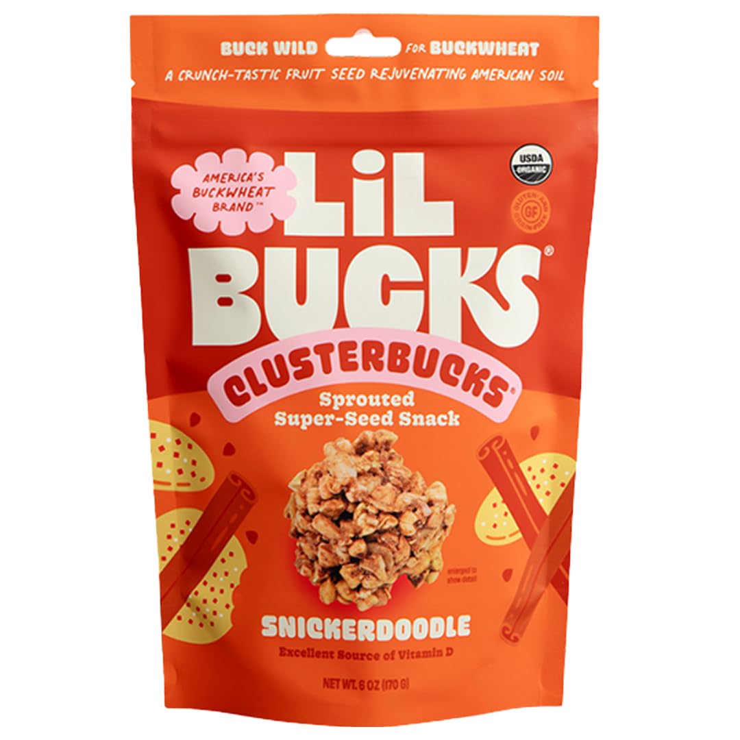 Lil Bucks, Cereal Buckwheat Clusterbucks Snickerdoodle Organic, 6 Ounce