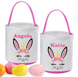 Personalized Easter Basket, 2 Pack Touber Easter Bunny Baskets Easter Baskets for Kids Personalized Easter Gifts for Kids Ideas Easter Baskets Empty