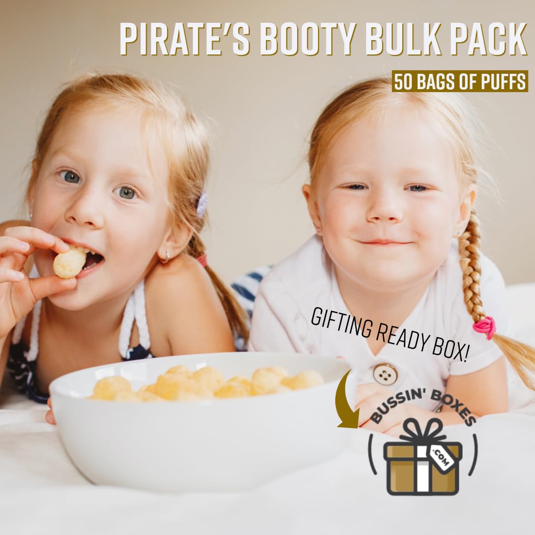 Bulk Pirates Booty Popcorn Puffs Individual Bags by Bussin Boxes (50 Count)