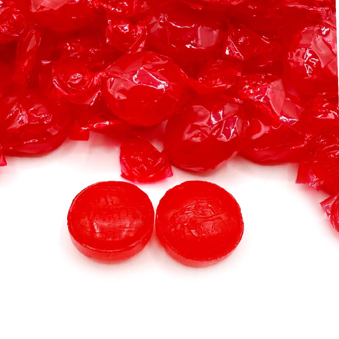 Cinnamon Discs Hard Candy - 2 Pound Bulk Pack (About 150 Count) - Christmas Candies - Individually Wrapped Cinnamon Bulk Candy - Sweet and Spicy
