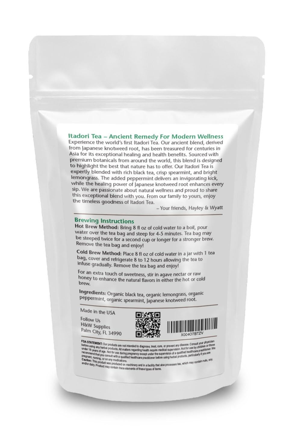 Itadori Tea - Organic Black Tea With Japanese Knotweed For Resveratrol & Immune Support, Antioxidant-Rich, All-Natural Ingredients, 14 Tea Bags