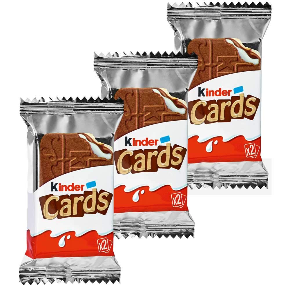 kinder cards chocolate wafers (30 pack of 2)