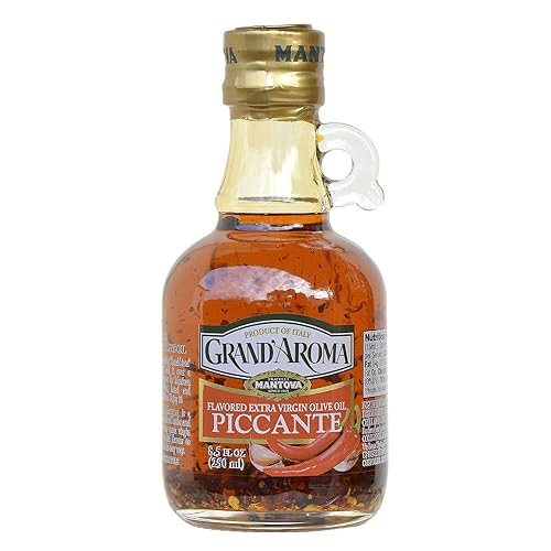 8.5 Oz Grand'aroma Piccante Flavored Extra Virgin Olive Oil by Compagnia Alimentra Italiana