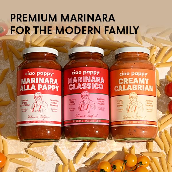 Ciao Pappy Marinara Duo - Classico & Alla Pappy Pasta Sauce - Authentic Italian Taste - Non-GMO - No Sugar Added - Low Carb - Gluten Free - Paleo