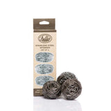 Fuller Brush Stainless Steel Scrubbing Sponges - 1-Pack (1 Set of 3 = 3 Pieces) - Heavy Duty Kitchen Scour Sponges for Dishes, Pots & Pans