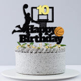 Basketball Happy 10th Birthday Cake Topper-Basketball Themed Birthday Party Cake Decoration-10 Years Birthday Party Supplies (10th)