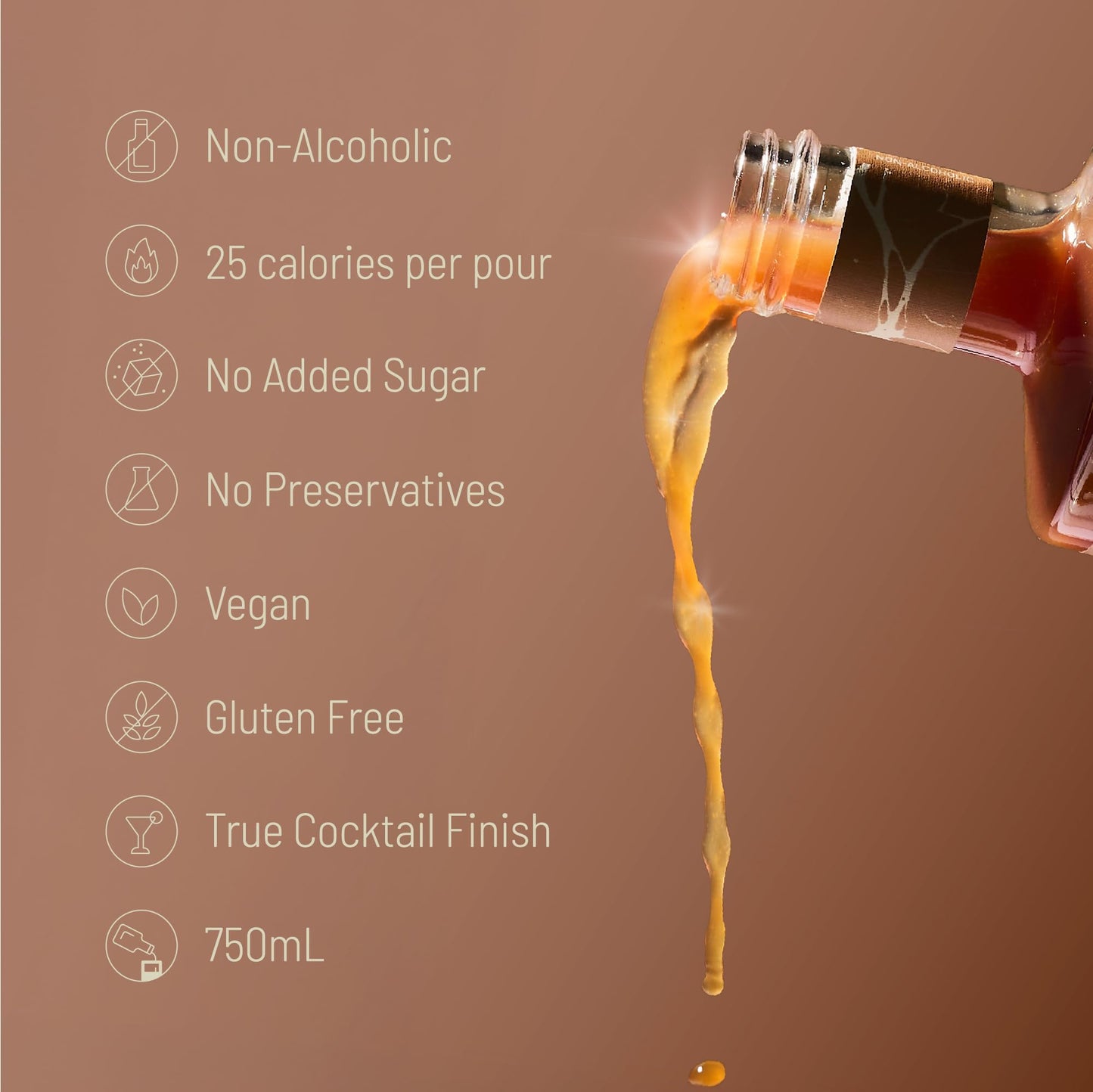 Tilden Cocktails Tandem, Multi Award Winning Non-Alcoholic Cocktail, Vegan and No Sugar Added, Tart Cherry, Bitter Orange, American Oak, 250ml
