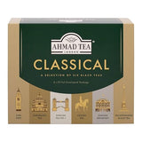 Ahmad Tea Black Tea, Classic Selection Pack Teabags, 60 Foil Teabags - Caffeinated, Decaffeinated, & Sugar-Free
