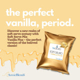 AussieBlends Vanilla Plus Soft Serve Mix, ideal for Milkshakes, Sundaes, and Frozen Desserts | 2-Pack, Imported