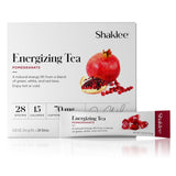 Shaklee Energizing Tea Pomegranate Flavor - Antioxidant-Rich Blend of Green, White, and Red Teas for Gentle Energy Lift - Energy Boost On-the-Go