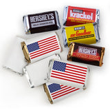 102ct Patriotic Assorted Individually Wrapped Hershey's Miniatures For 4th Of July Parties, Parade Candy, Gifting & Goodie Bags - Patriotic Flag