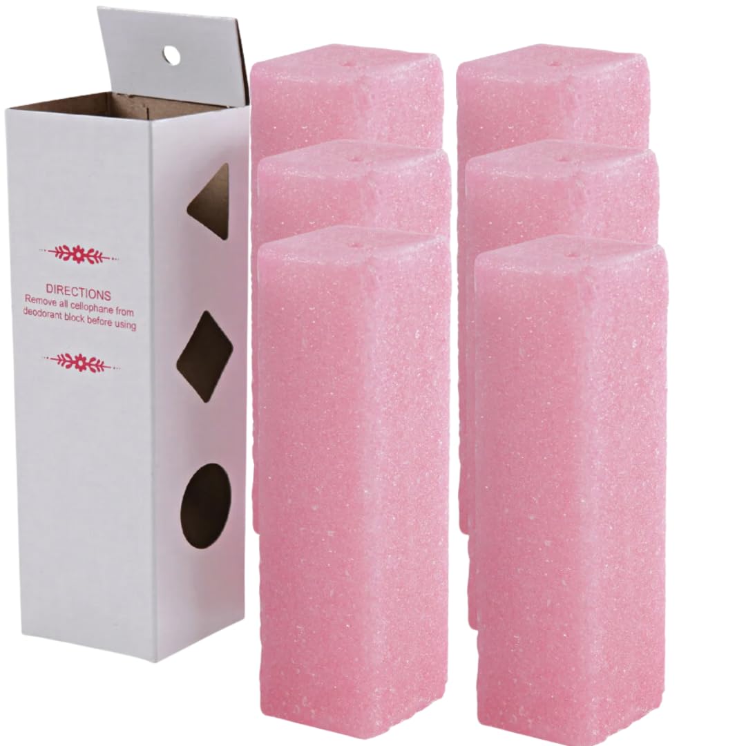 Quality Chemical Deodorizing Para Wall Blocks, Pink, Cherry - six wall-mountable para block air deodorizer 24 oz (Pack of 6)