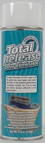 Hi-Tech Total Release Odor Eliminator - Fresh Linen - Use as an Odor Fogger (Bomb) or Short-Burst Spray (5oz Aerosol)