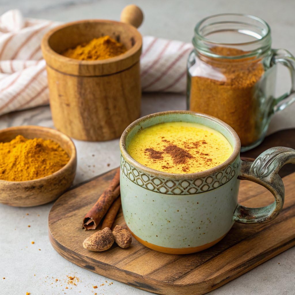 DelighTeas Organic Golden Milk Powder with Turmeric, Ginger, Ceylon Cinnamon | Ayurvedic Spices for Golden Turmeric Latte | Unsweetened, Vegan