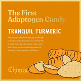 Chimes Tranquil Turmeric Adaptogen Ginger Chews Candy - (1 Pack With Ashwagandha, Reishi and Turmeric with Curcumin) Vegan, Gluten Free