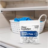Clean Revolution, All Natural, Enzyme Powered Laundry Detergent Pods, Fragrance Free, 100 Pods, Sensitive Skin, HypoAllergenic Laundry Soap, Septic
