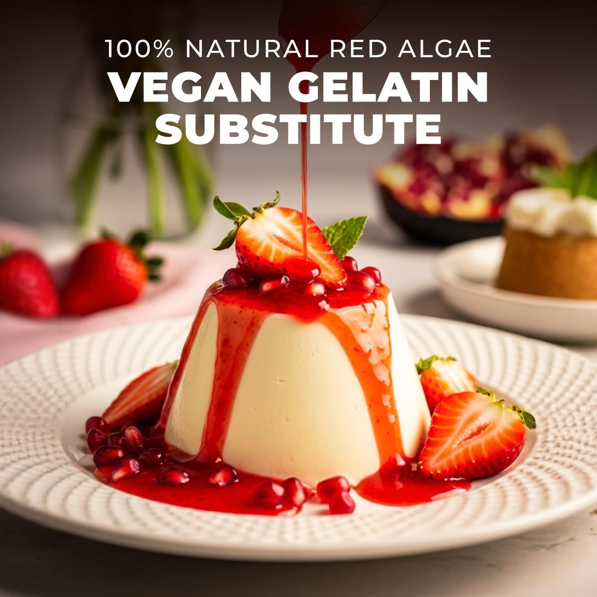 Gya Tea Co Agar Agar Powder (17.64 oz) Vegan Gelatin Substitute Powder Unflavored Plant Based Thickener for Vegan Cheese, Jello, Cooking, Jellies