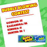 HUBBA BUBBA Bubble Gum, Sour Blue Raspberry, Chewing Gum Bulk, Sour Candy - 5 Pieces, Pack of 18