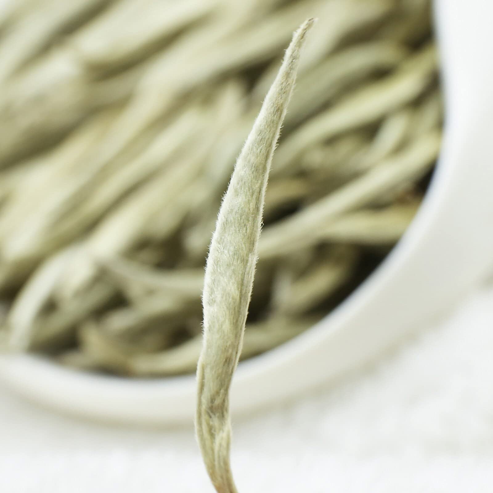 TEARELAE - Silver Needle White Tea Loose Leaf - 4oz/113g - Chinese Yunnan Premium Loose White Tea Leaves - Bai Hao Yin Zhen - Low Caffeine - Gentle