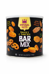 Imperial Nuts Sweet & Savory Bar Mix Snack Mix with Peanuts, Almonds & Pretzels, Resealable Tub, 41 oz (2 lb 9 oz)