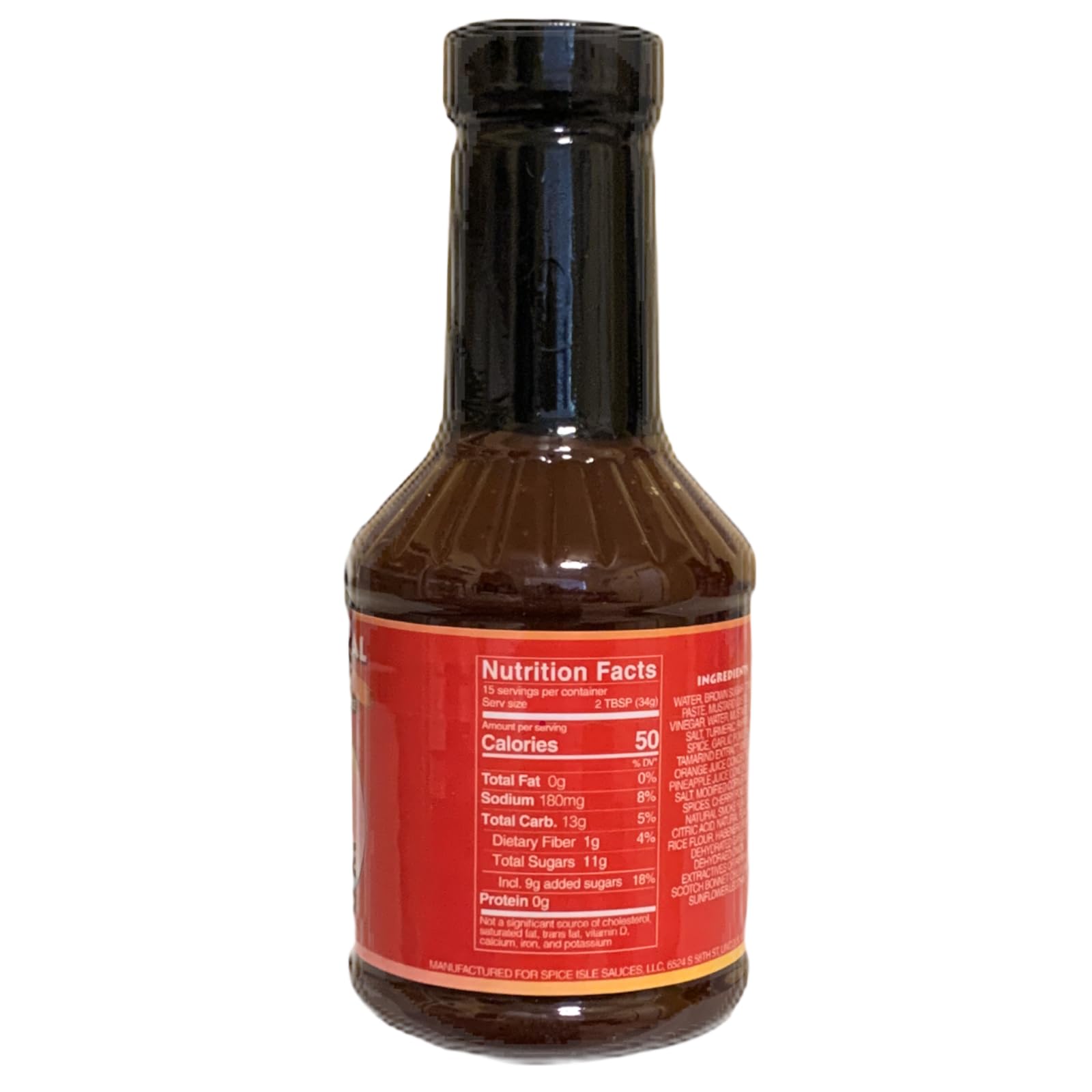 Spice Isle Sauces Tropical Heat Gourmet Sauce - 18.5 oz Spicy Caribbean BBQ with Tamarind & Peppers Bold Marinade & Grilling Sauce | Gluten-Free |